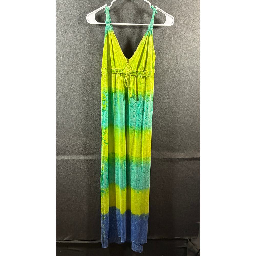 women babydoll maxi dress small‎ boho western festival resortwear white lotus
